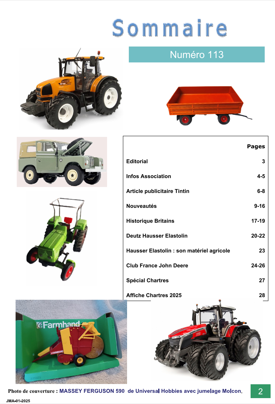 Le magazine Jouets et Miniatures Agricoles 2025 1b